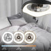 20 in. Small LED Ceiling Fan with Remote, Low Profile Flush Mount Ceiling Fan, Indoor Dimmable Reversible Ceiling Fan for Bedroom Kitchen Living Room-ErisView