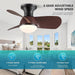 20 in. Small Low Profile Ceiling Fan with Light and Remote, Farmhouse Flush Mount Ceiling Fan for Bedroom Living Room Dining Room, Garage Ceiling Fan -5-ErisView