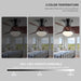 20 in. Small Low Profile Ceiling Fan with Light and Remote, Farmhouse Flush Mount Ceiling Fan for Bedroom Living Room Dining Room, Garage Ceiling Fan -7-ErisView