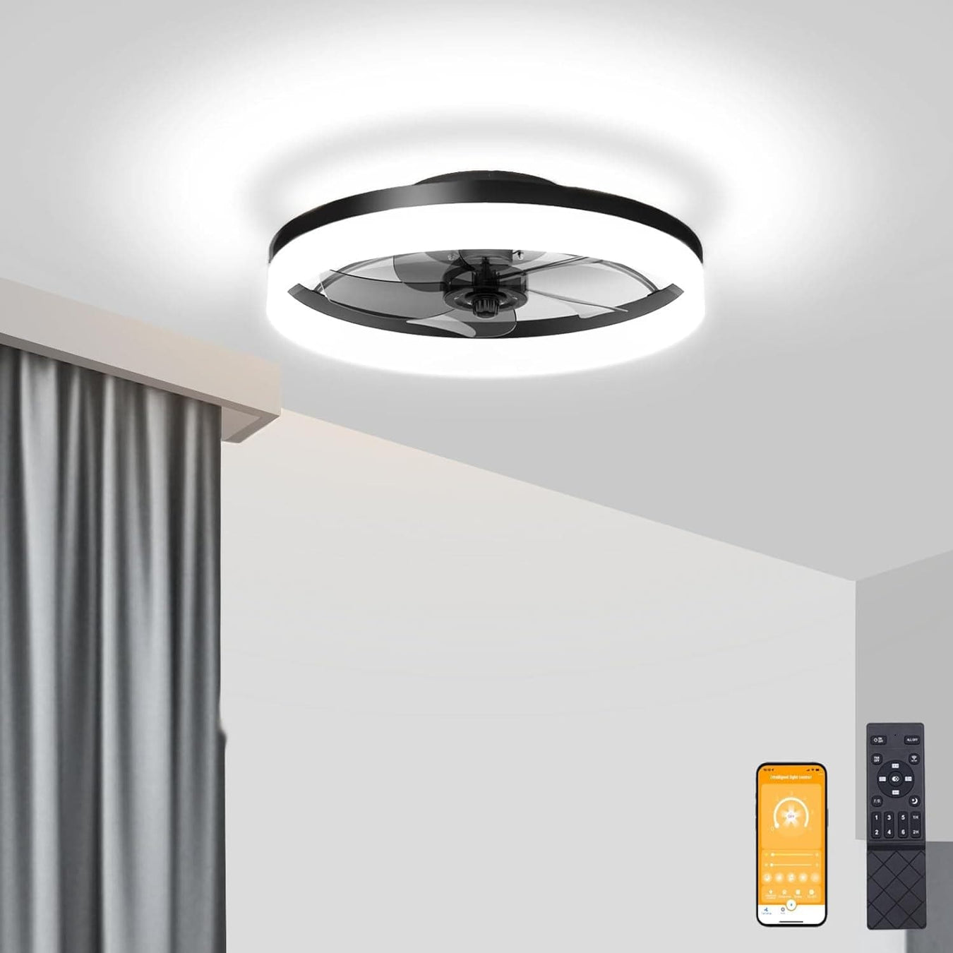 Black Modern Ceiling Fan