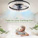 20 in. Smart Modern Remote Control Ceiling Fan and Light, Dimmable Low Profile Ceiling Fan, Flush Mount Ceiling Fan without Blades-3-ErisView