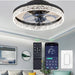 20 in. Smart Modern Remote Control Ceiling Fan and Light, Dimmable Low Profile Ceiling Fan, Flush Mount Ceiling Fan without Blades-5-ErisView