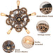 20 in. Steampunk Ceiling Fan with Lights and Remote, Low Profile Flush Mount Bladeless Ceiling Fan, Nautical Ceiling Fans for Bedroom Kitchen Bar Cafe-4-ErisView