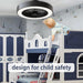 20 in. Timing Reversible Blades, Enclosed Ceiling Fan with Lights and Remote Control, Low Profile Ceiling Fan Light's Memory Mode, S Dimmable LED S, Black-2-ErisView
