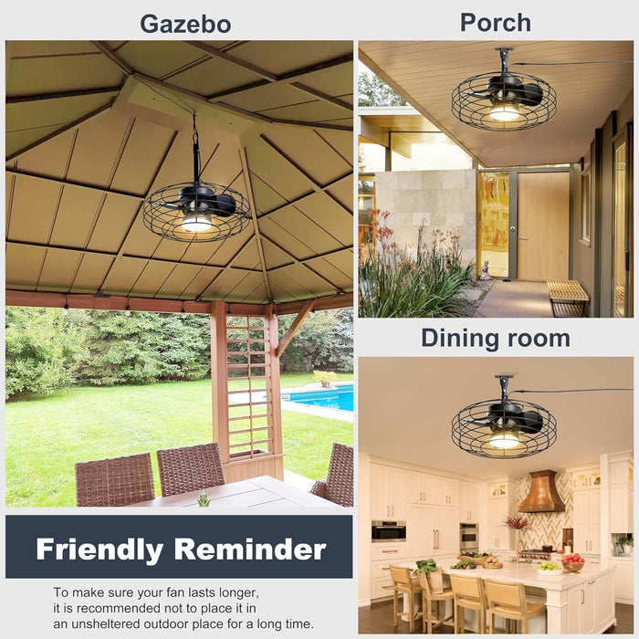 20 in. Wet Rated Outdoor Ceiling Fan, Black Outdoor Ceiling Fans with Light Remote APP Control, Dimmable Hanging Pergola Fan, Outdoor Fan for Gazebo-9-ErisView