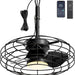 20 in. Wet Rated Outdoor Ceiling Fan, Black Outdoor Ceiling Fans with Light Remote APP Control, Dimmable Hanging Pergola Fan, Outdoor Fan for Gazebo-1-ErisView