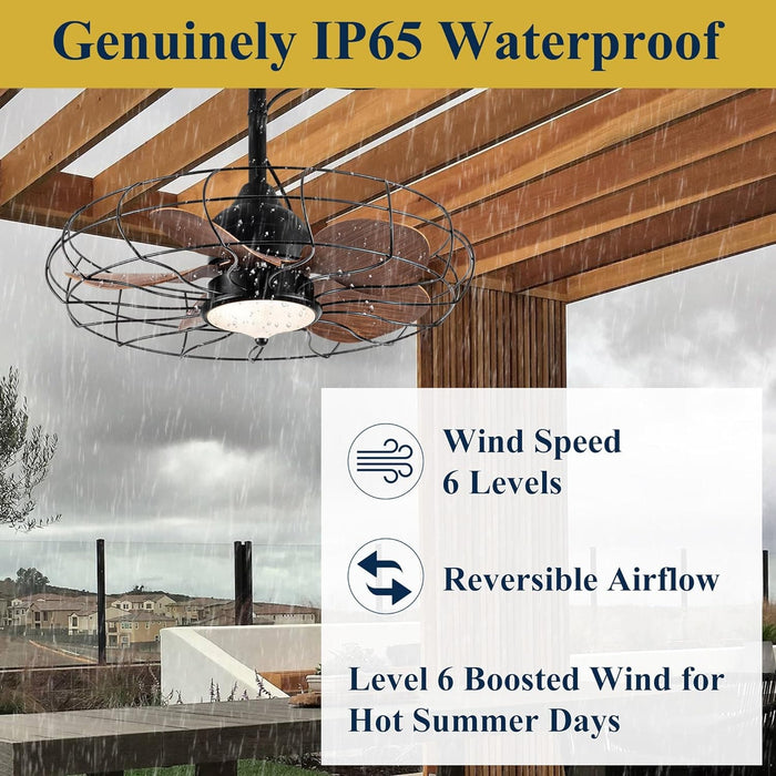 20 in. Wet Rated Outdoor Ceiling Fans with Light Remote, Outdoor Fan for Gazebo with Light, Waterproof Outdoor Patio Fans, Outdoor Fans for Pergolas-12-ErisView