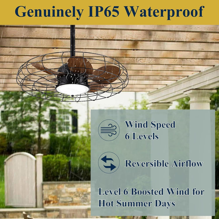 20 in. Wet Rated Outdoor Ceiling Fans with Light Remote, Outdoor Fan for Gazebo with Light, Waterproof Outdoor Patio Fans, Outdoor Fans for Pergolas-16-ErisView