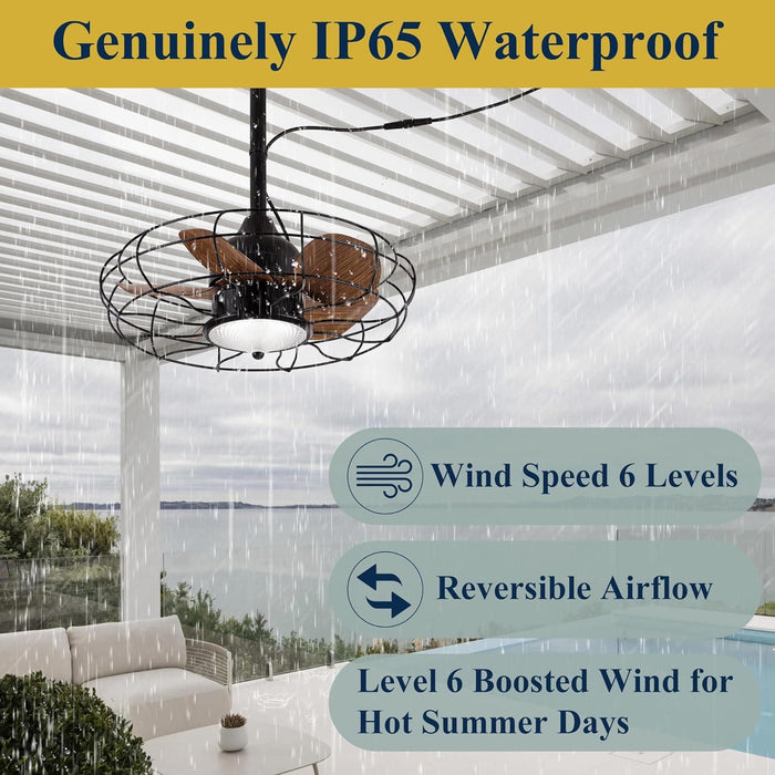 20 in. Wet Rated Outdoor Ceiling Fans with Light Remote, Outdoor Fan for Gazebo with Light, Waterproof Outdoor Patio Fans, Outdoor Fans for Pergolas-4-ErisView