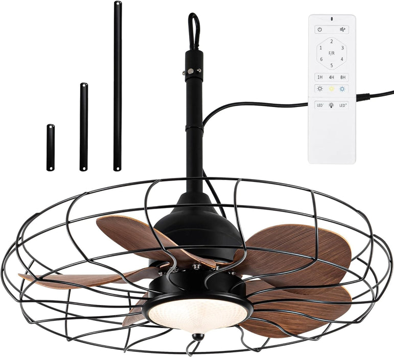 20 in. Wet Rated Outdoor Ceiling Fans with Light Remote, Outdoor Fan for Gazebo with Light, Waterproof Outdoor Patio Fans, Outdoor Fans for Pergolas-8-ErisView