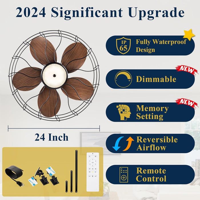 20 in. Wet Rated Outdoor Ceiling Fans with Light Remote, Outdoor Fan for Gazebo with Light, Waterproof Outdoor Patio Fans, Outdoor Fans for Pergolas-9-ErisView