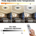 20 in. White Ceiling Fan with Remote Control and Light, Ceiling Fan without Blades, Remote Control Fan for Living Room-2-ErisView