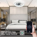 20 in. White Ceiling Fan with Remote Control and Light, Ceiling Fan without Blades, Remote Control Fan for Living Room-6-ErisView