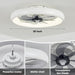 20 in. White Ceiling Fan with Remote Control and Light, Ceiling Fan without Blades, Remote Control Fan for Living Room-7-ErisView