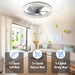 20 in. White Crystal Chandelier Fan, Modern Flush Mount Ceiling Fan with Light, Low Profile Ceiling Fandeliers for Living Room Kitchen-5-ErisView