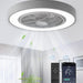 20 in. White Low Profile Ceiling Fan and Light, LED Ceiling Fan without Blades, Remote Control Enclosed Ceiling Fan, Flush Mount Ceiling Fan with Timer-8-ErisView