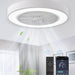 20 in. White Low Profile Ceiling Fan and Light, LED Ceiling Fan without Blades, Remote Control Enclosed Ceiling Fan, Flush Mount Ceiling Fan with Timer-1-ErisView