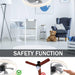 20 in. White Low Profile Ceiling Fan with Light and Remote, Flush Mount LED Ceiling Fan with 5 Reversible Blades-4-ErisView