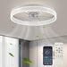 20 in. White Low Profile Flush Mount Ceiling Fan with APP Remote Control, Reversible Quiet Ceiling Fans, Bedroom Ceiling Fans, Living Room Fan-1-ErisView