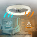 20 in. White Remote Control Ceiling Fan with Light, Reversible Ceiling Fan Summer Winter, Modern Invisible Flush Mount Low Profile Ceiling Fan for Bedroom-5-ErisView