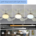 20 in. White Small Screw In Ceiling Fan Light, Dimmable LED Fan Light with Remote Control-4-ErisView