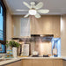 20 in. White Small Screw In Ceiling Fan Light, Dimmable LED Fan Light with Remote Control-8-ErisView