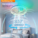 20 in. White Smart Oscillating Ceiling Fan, Low Ceiling Fan with RGB Light APP Control, Elegant Ceiling Fans-2-ErisView