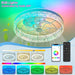 20 in. White Smart Oscillating Ceiling Fan, Low Ceiling Fan with RGB Light APP Control, Elegant Ceiling Fans-4-ErisView