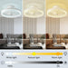 20 in. White Smart Oscillating Ceiling Fan, Low Ceiling Fan with RGB Light APP Control, Elegant Ceiling Fans-5-ErisView