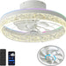 20 in. White Smart Oscillating Ceiling Fan, Low Ceiling Fan with RGB Light APP Control, Elegant Ceiling Fans-1-ErisView