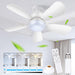 20 in. White Socket Fan Light with Remote for Living Room Bedroom Kitchen-1-ErisView