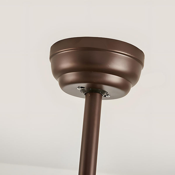 DC Motor Variable Frequency 5-Leaf Palm Leaf Ceiling Fan, Dimmable LED Light, Remote Control for Living Room/Dining Room/Bedroom