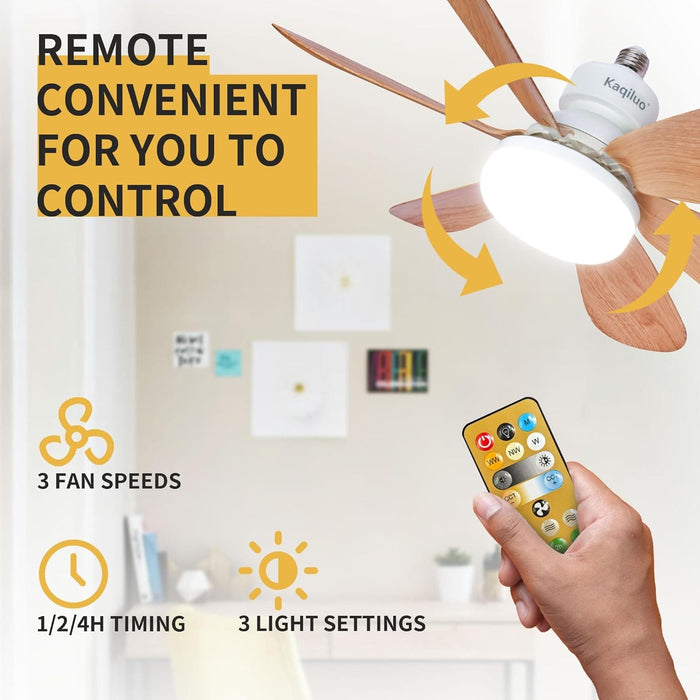 20.5 in. Light Socket Fan, Wireless Ceiling Fan Light with Extender, Bedroom Ceiling Fans, Ceiling Fan for Garage Balcony-10-ErisView