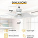 20.5 in. Light Socket Fan, Wireless Ceiling Fan Light with Extender, Bedroom Ceiling Fans, Ceiling Fan for Garage Balcony-12-ErisView