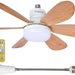 20.5 in. Light Socket Fan, Wireless Ceiling Fan Light with Extender, Bedroom Ceiling Fans, Ceiling Fan for Garage Balcony-6-ErisView
