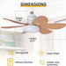 20.5 in. Light Socket Fan, Wireless Ceiling Fan Light with Extender, Bedroom Ceiling Fans, Ceiling Fan for Garage Balcony-7-ErisView