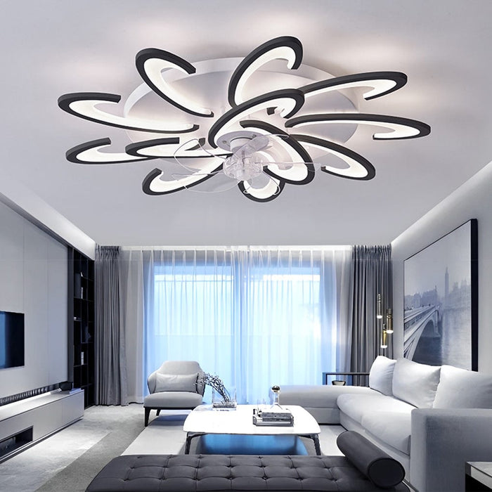 Windmill Shape LED Minimalist Modern Invisible Bladeless Ceiling Fans