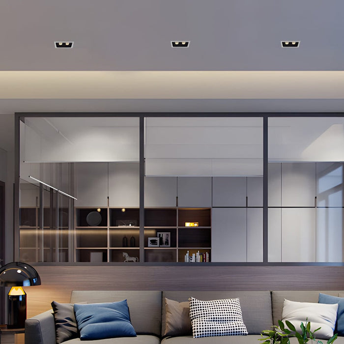 Modern LED Linear Recessed Ceiling Downlight. 1/2/5/10/15-Light