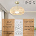 21 in. Boho Caged Ceiling Fan with Light and Remote Control, Flush Mount Low Noise Energy Saving Ceiling Fans, Bedroom Ceiling Fans Living Room Fan-6-ErisView