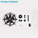 21 in. Industrial Caged Ceiling Fan with Light Kit Remote, Bladeless Ceiling Fan with Lights for Living Room Bedroom Kitchen-ErisView