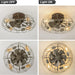 21 in. Low Profile Caged Ceiling Fan with Light Remote, Bladeless Farmhouse Industrial Ceiling Fan, Small Black Ceiling Light Fixture for Bedroom-19-ErisView