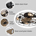 21 in. Low Profile Caged Ceiling Fan with Light Remote, Bladeless Farmhouse Industrial Ceiling Fan, Small Black Ceiling Light Fixture for Bedroom-46-ErisView