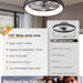 21 in. Modern Low Profile Flush Mount Ceiling Fan, Remote Control Ceiling Fan and Light, Smart Bladeless LED Ceiling Fan for Bedroom Kitchen Dining Room-3-ErisView