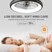 21 in. Modern Low Profile Flush Mount Ceiling Fan, Remote Control Ceiling Fan and Light, Smart Bladeless LED Ceiling Fan for Bedroom Kitchen Dining Room-6-ErisView