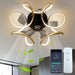 21 in. Modern Low Profile LED Ceiling Fan with Light Remote, Dimmable Reversible Ceiling Fan, Geometric Ceiling Fan for Living Room Bedroom Kitchen-ErisView