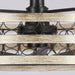 21 in. Round Caged Ceiling Fan with Light Kit Remote-ErisView