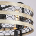 21 in. Round Caged Ceiling Fan with Light Kit Remote-ErisView