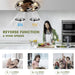 21 in. Small Caged Flush Mount Ceiling Fan and Light and Remote,, Industrial Enclosed Low Profile Ceiling Fan for Bedroom Ceiling Living Room-2-ErisView