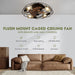 21 in. Small Caged Flush Mount Ceiling Fan and Light and Remote,, Industrial Enclosed Low Profile Ceiling Fan for Bedroom Ceiling Living Room-5-ErisView