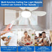 21 in. Small Fan Light and Remote, Socket Bedroom Ceiling Fans with Lights, Hanging Dimmable Ceiling Fan, for Bedroom Living Room Fan Kitchen-6-ErisView